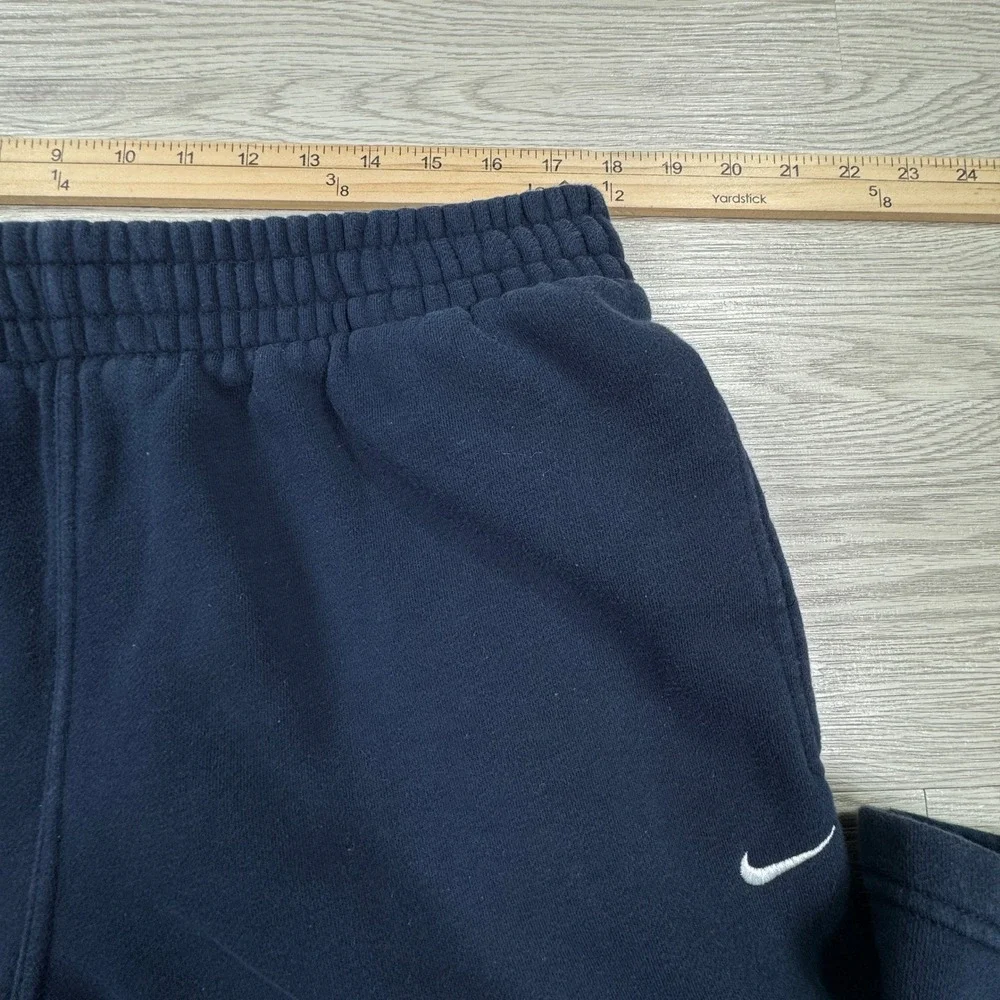 Nike Mens Sweatpants Cargo Fleece Navy Blue Large Swoosh Logo Relaxed Fit Sporty